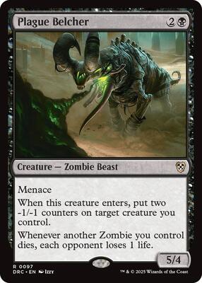 Plague Belcher card from Commander: Aetherdrift