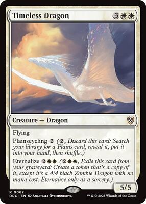 Timeless Dragon card from Commander: Aetherdrift