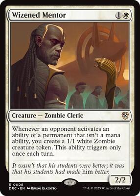 Wizened Mentor card from Commander: Aetherdrift