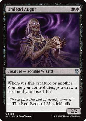 Undead Augur card from Commander: Aetherdrift