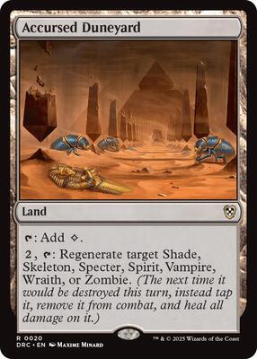 Accursed Duneyard card from Commander: Aetherdrift
