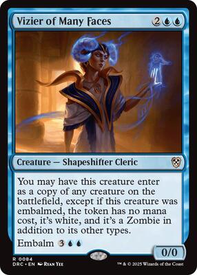 Vizier of Many Faces card from Commander: Aetherdrift