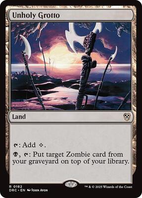 Unholy Grotto card from Commander: Aetherdrift
