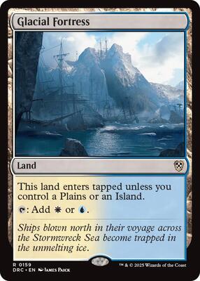 Glacial Fortress card from Commander: Aetherdrift