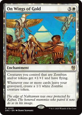 On Wings of Gold card from Commander: Aetherdrift
