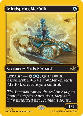 Mindspring Merfolk (First-Place Foil) card from Aetherdrift