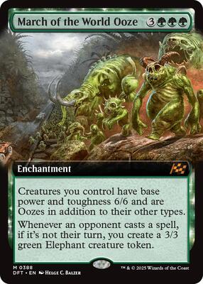 March of the World Ooze (Extended Art) card from Aetherdrift