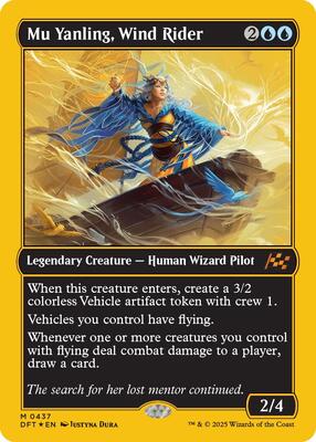 Mu Yanling, Wind Rider (First-Place Foil) card from Aetherdrift