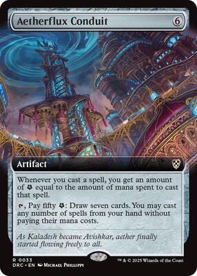 Aetherflux Conduit (Extended Art) card from Commander: Aetherdrift