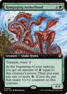 Rampaging Aetherhood (Extended Art) card from Commander: Aetherdrift