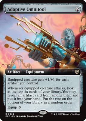 Adaptive Omnitool (Extended Art) card from Commander: Aetherdrift