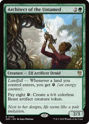 Architect of the Untamed card from Commander: Aetherdrift