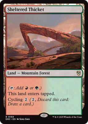 Sheltered Thicket card from Commander: Aetherdrift