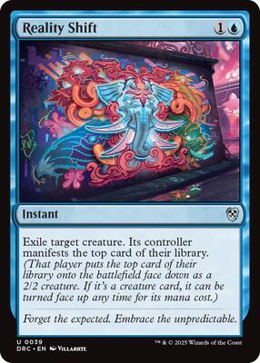 Reality Shift card from Commander: Aetherdrift