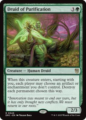 Druid of Purification card from Commander: Aetherdrift