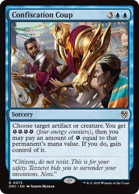Confiscation Coup card from Commander: Aetherdrift