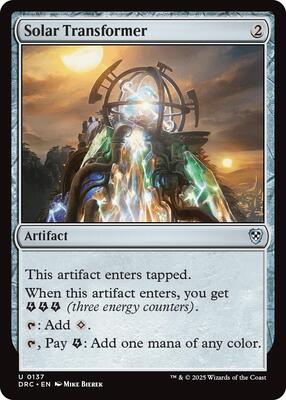 Solar Transformer card from Commander: Aetherdrift