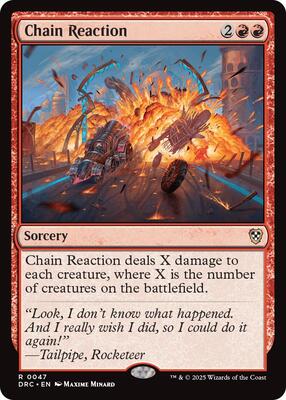 Chain Reaction card from Commander: Aetherdrift