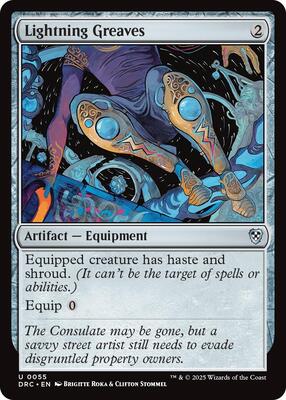 Lightning Greaves card from Commander: Aetherdrift