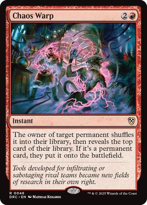 Chaos Warp card from Commander: Aetherdrift