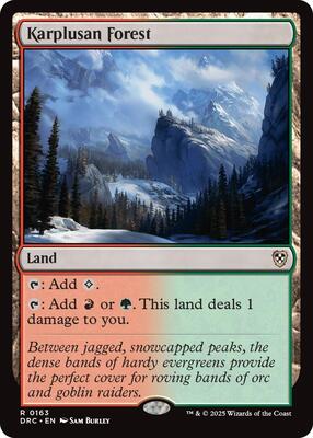Karplusan Forest card from Commander: Aetherdrift