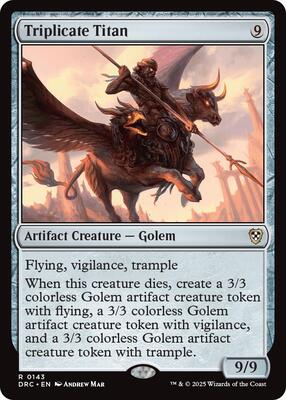 Triplicate Titan card from Commander: Aetherdrift