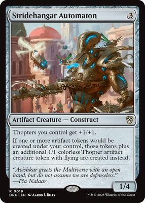 Stridehangar Automaton card from Commander: Aetherdrift