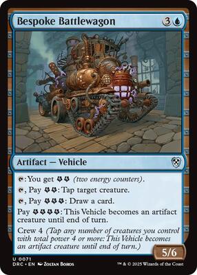 Bespoke Battlewagon card from Commander: Aetherdrift