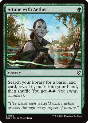 Attune with Aether card from Commander: Aetherdrift