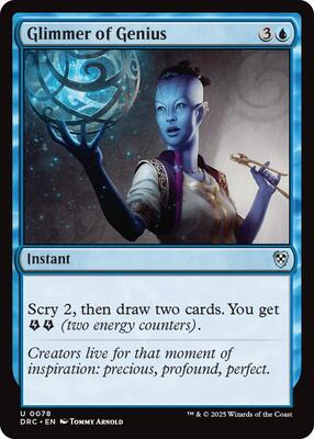 Glimmer of Genius card from Commander: Aetherdrift