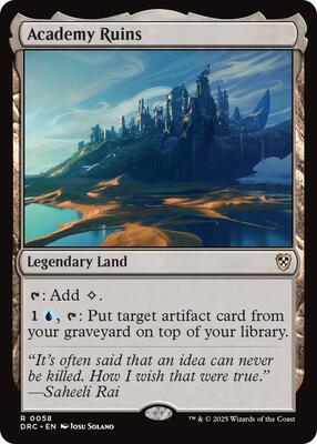 Academy Ruins card from Commander: Aetherdrift