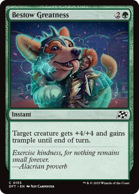 Bestow Greatness card from Aetherdrift