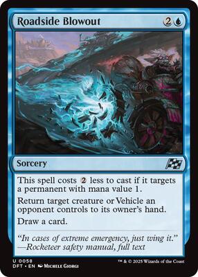 Roadside Blowout card from Aetherdrift