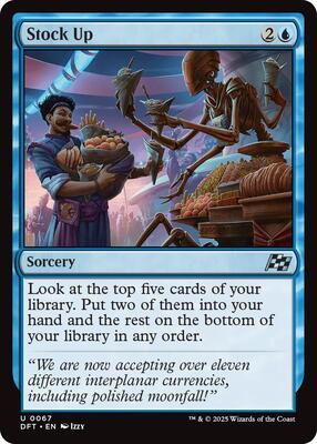 Stock Up card from Aetherdrift