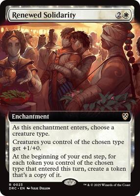 Renewed Solidarity (Extended Art) card from Commander: Aetherdrift