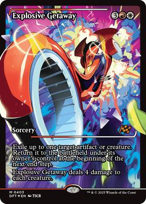 Explosive Getaway (Showcase) card from Aetherdrift