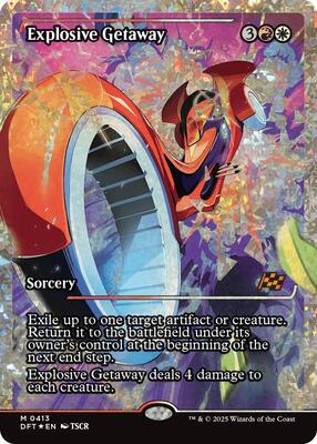 Explosive Getaway (Showcase) (Fracture Foil) card from Aetherdrift