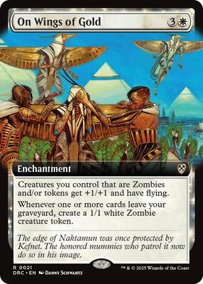 On Wings of Gold (Extended Art) card from Commander: Aetherdrift