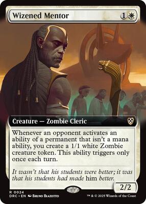 Wizened Mentor (Extended Art) card from Commander: Aetherdrift