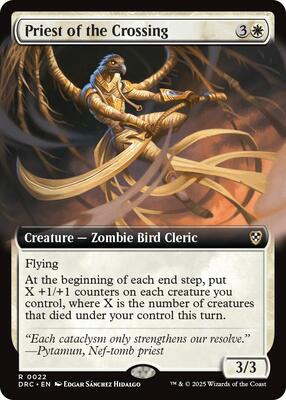 Priest of the Crossing (Extended Art) card from Commander: Aetherdrift
