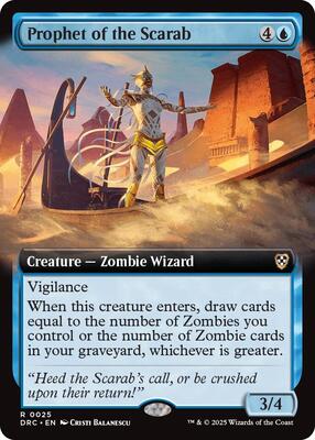 Prophet of the Scarab (Extended Art) card from Commander: Aetherdrift