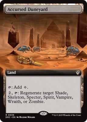 Accursed Duneyard (Extended Art) card from Commander: Aetherdrift