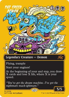 The Speed Demon (Borderless) (First-Place Foil) card from Aetherdrift