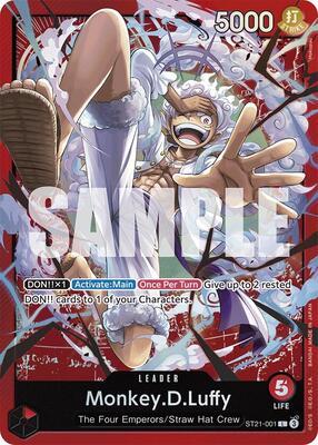 Monkey.D.Luffy (001) card from Starter Deck EX: Gear 5