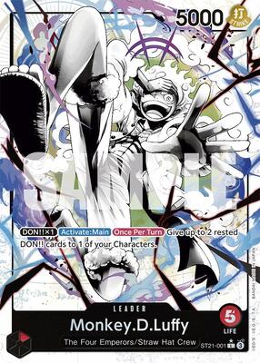 Monkey.D.Luffy (001) (Parallel) card from Starter Deck EX: Gear 5