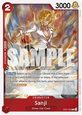 Sanji card from Starter Deck EX: Gear 5