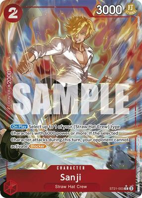 Sanji (Parallel) card from Starter Deck EX: Gear 5