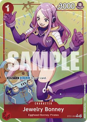 Jewelry Bonney (Parallel) card from Starter Deck EX: Gear 5