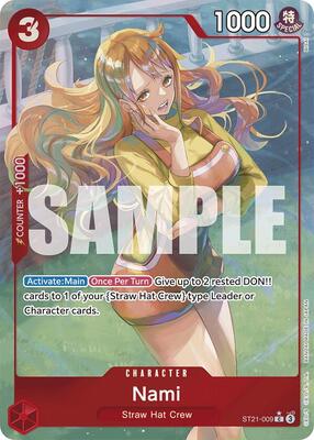 Nami (Parallel) card from Starter Deck EX: Gear 5