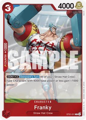 Franky card from Starter Deck EX: Gear 5